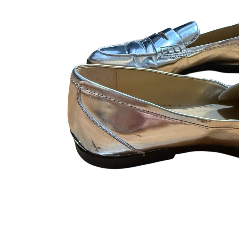 MICHAEL Michael Kors Women's Silver Chrome Loafers - Picture 4 of 7
